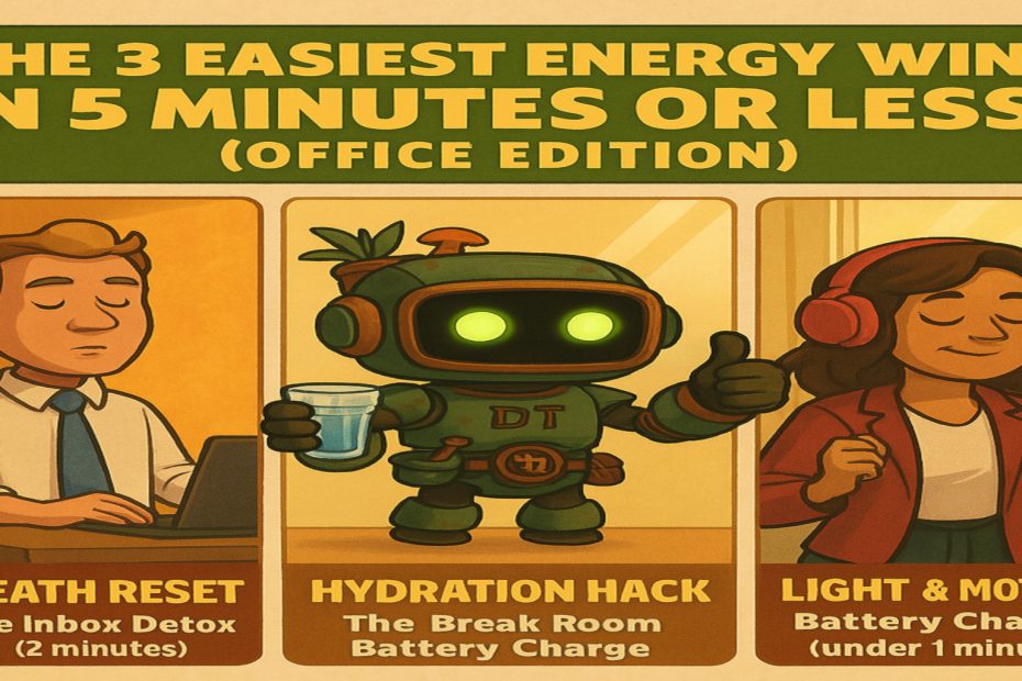3 Quick Energy Hacks for Office Workers (No Coffee)